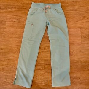 X small Kade cargo figs scrub pants sea glass